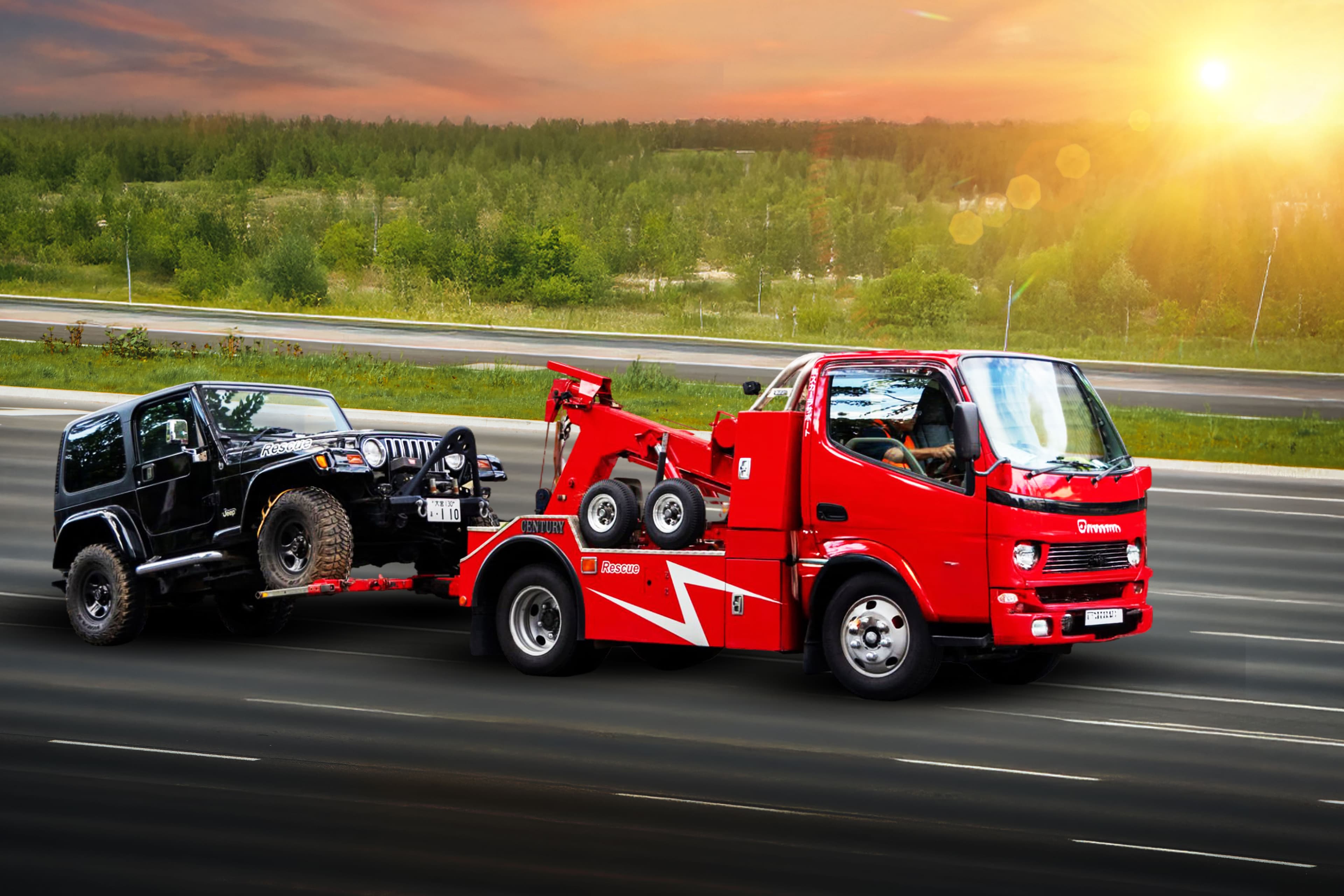 Highway Flatbed Vehicle Recovery